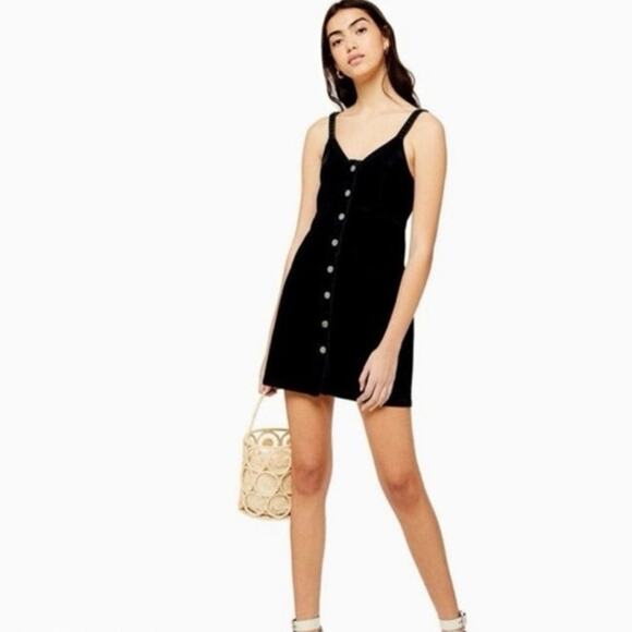 Topshop black denim dress - Picture 5 of 6